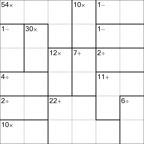 Calcudoku - Einfach