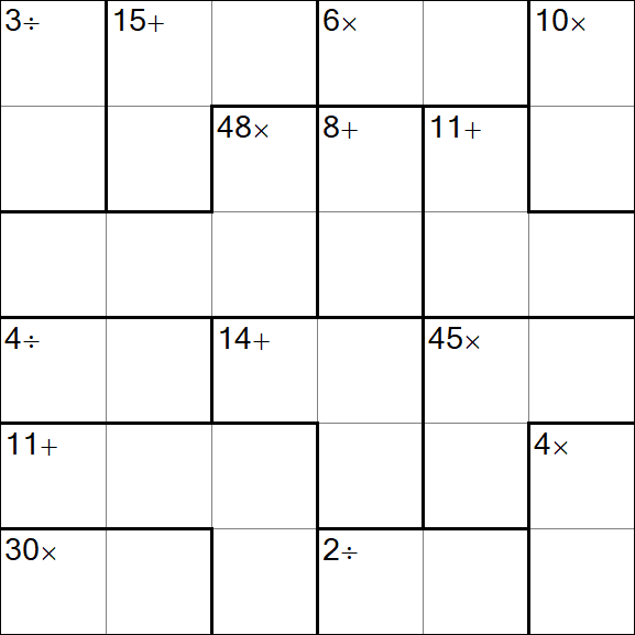 Calcudoku - Einfach