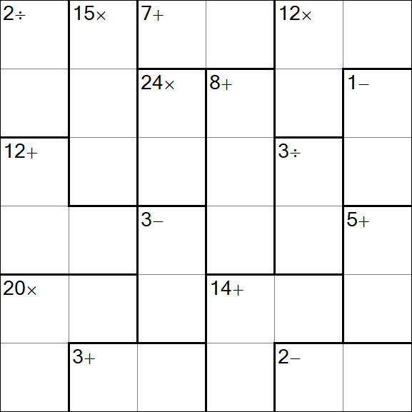 Calcudoku - Einfach
