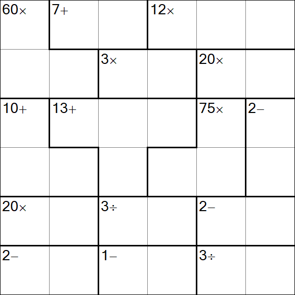 Calcudoku - Einfach