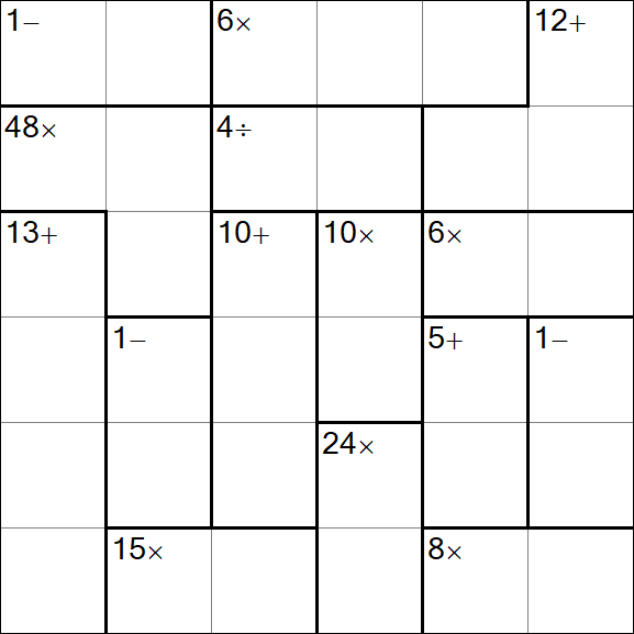 Calcudoku - Einfach