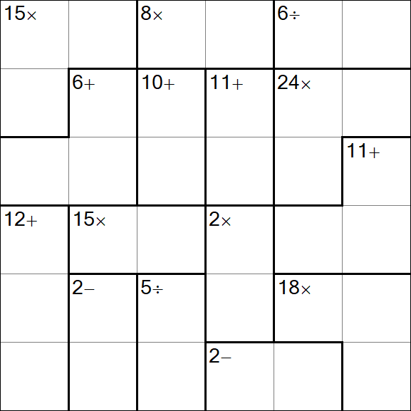 Calcudoku - Einfach