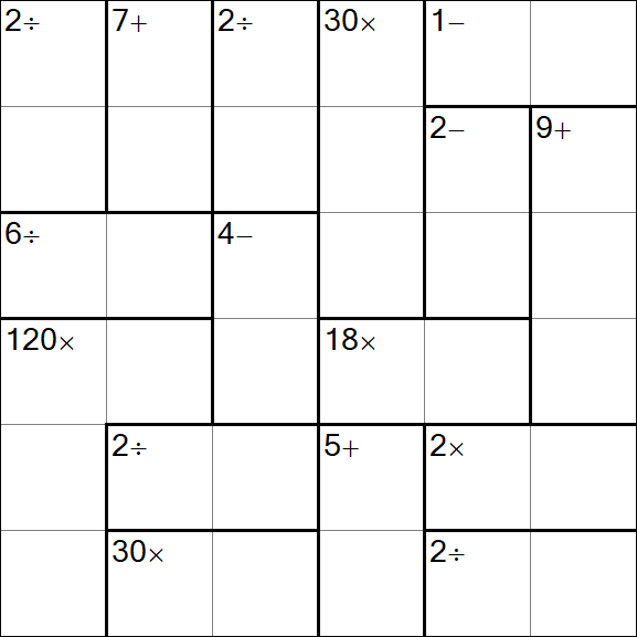 Calcudoku - Einfach