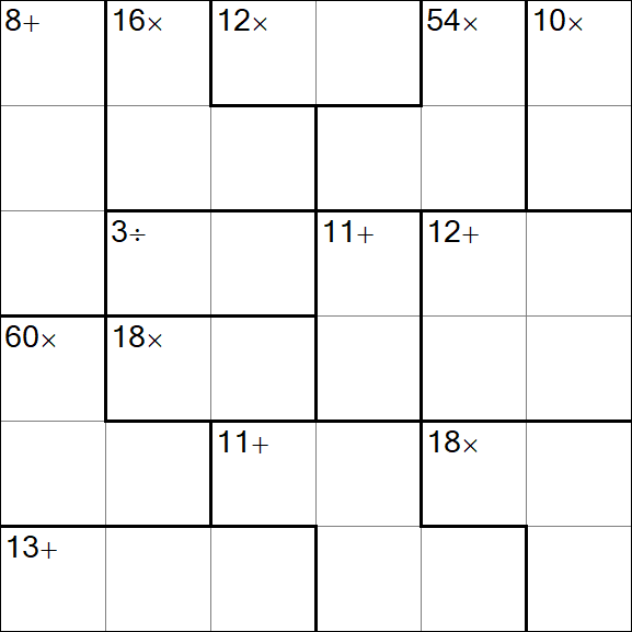 Calcudoku - Einfach