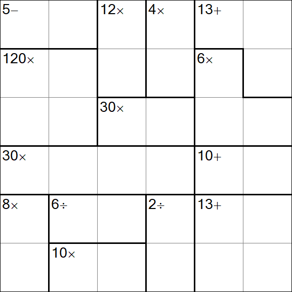 Calcudoku - Einfach
