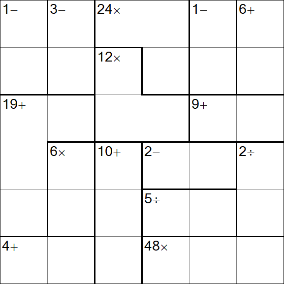 Calcudoku - Einfach