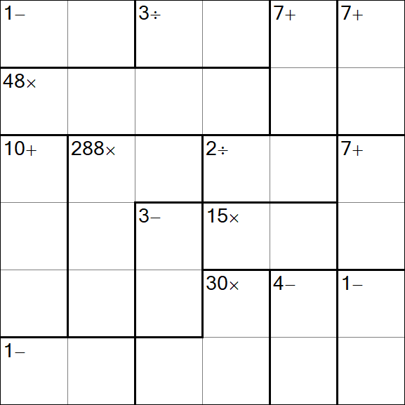Calcudoku - Einfach