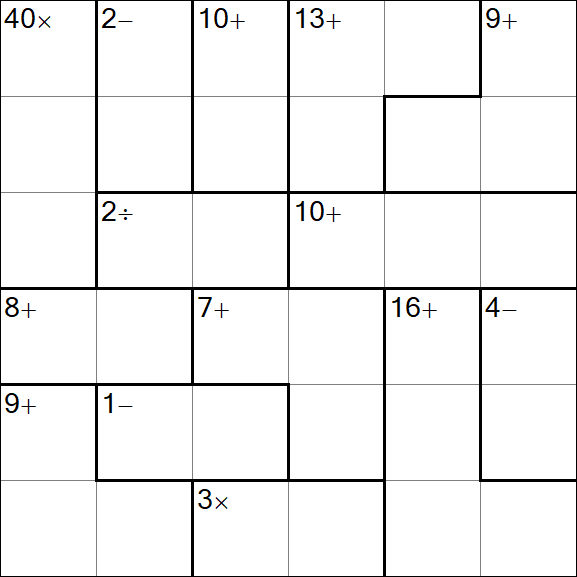Calcudoku - Easy