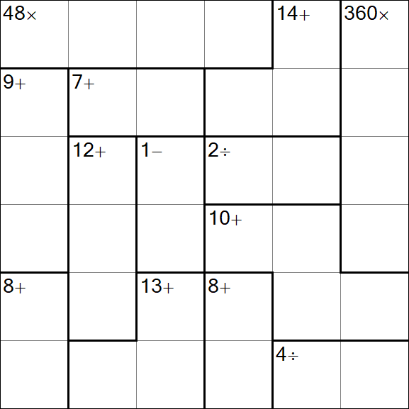 Calcudoku - Einfach
