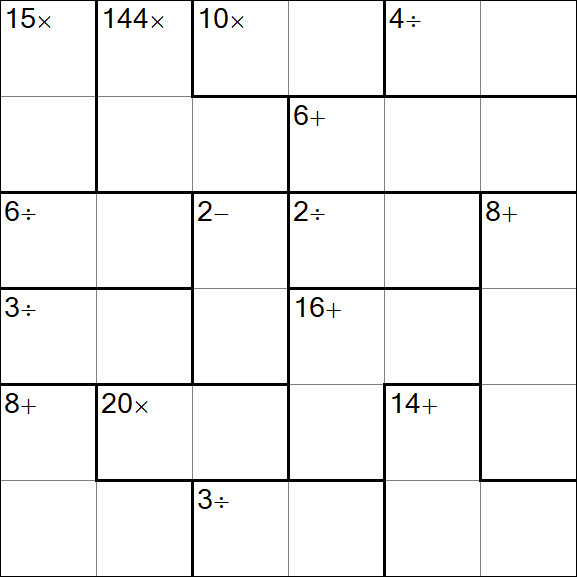 Calcudoku - Einfach