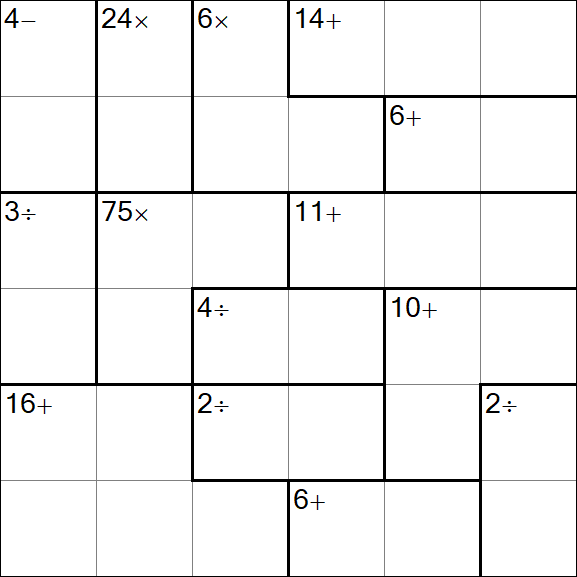Calcudoku - Einfach