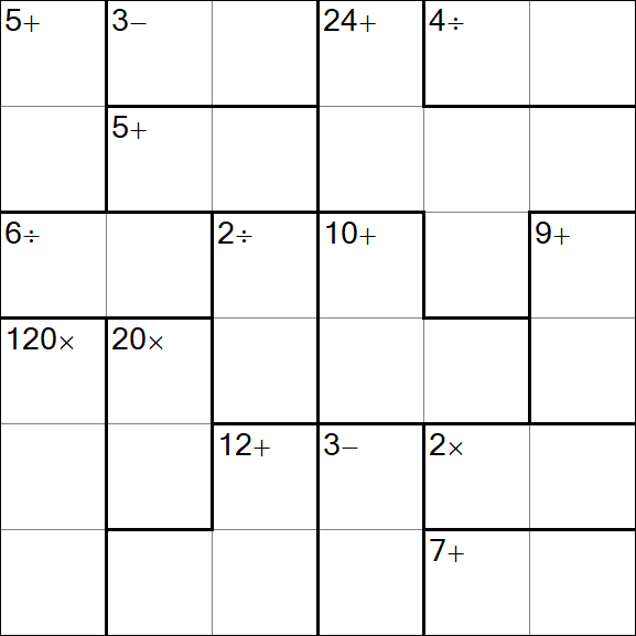 Calcudoku - Einfach