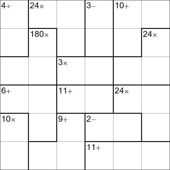 Calcudoku - Einfach