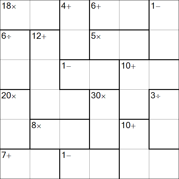 Calcudoku - Einfach