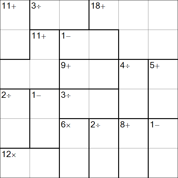 Calcudoku - Einfach