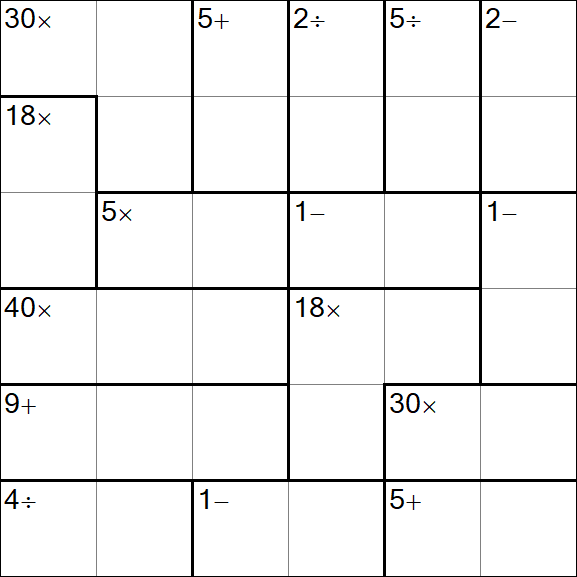 Calcudoku - Einfach