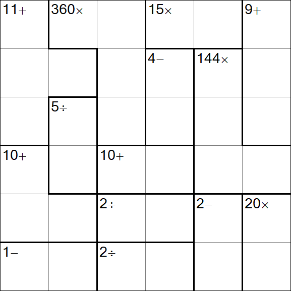 Calcudoku - Einfach