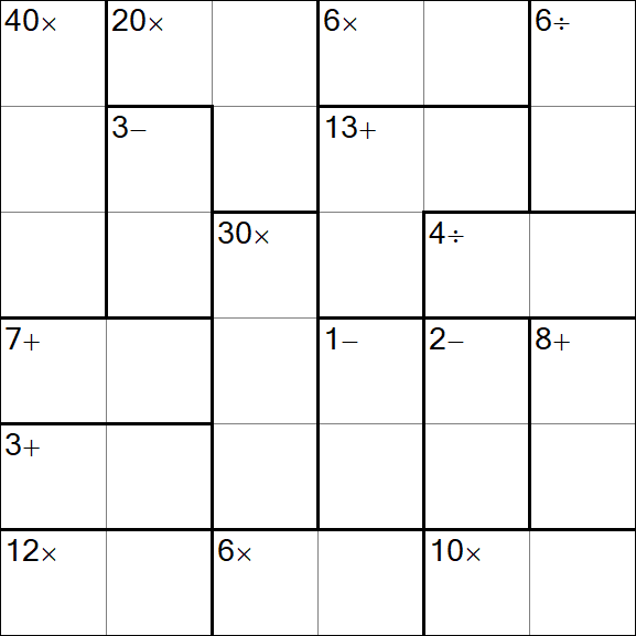 Calcudoku - Einfach