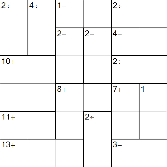 Calcudoku - Einfach
