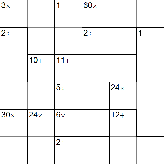 Calcudoku - Einfach