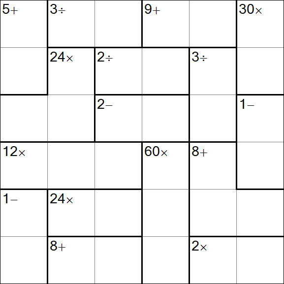 Calcudoku - Einfach