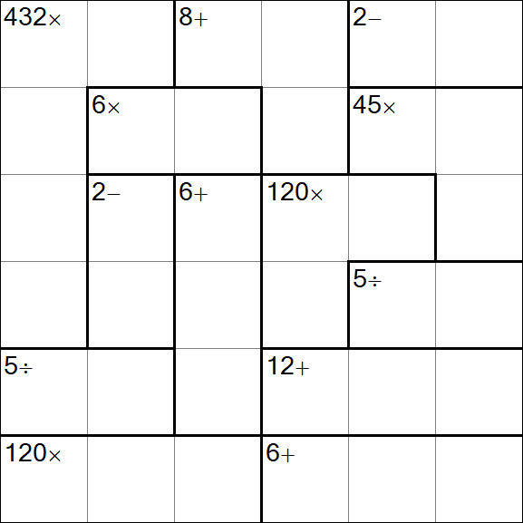 Calcudoku - Einfach