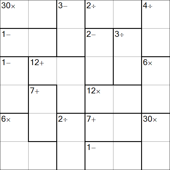 Calcudoku - Einfach