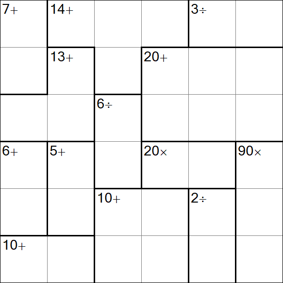 Calcudoku - Einfach