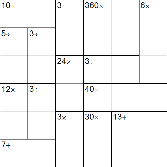Calcudoku - Einfach