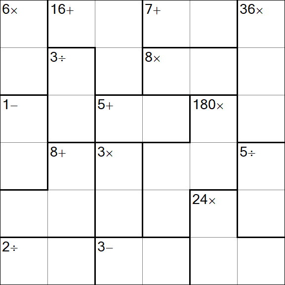 Calcudoku - Einfach