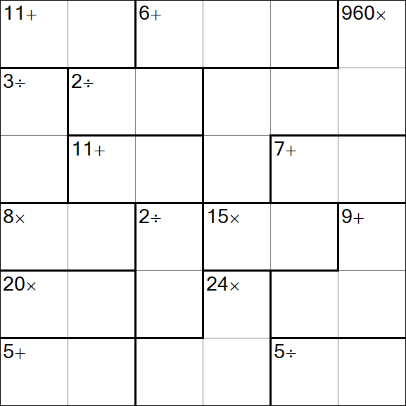 Calcudoku - Einfach
