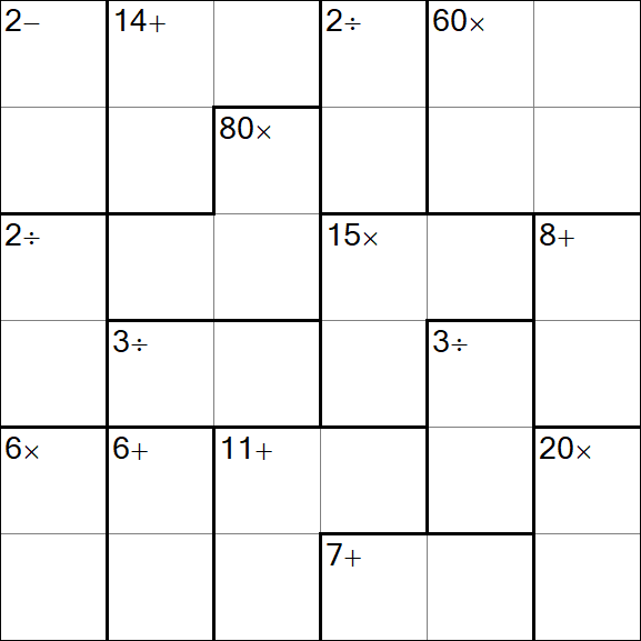 Calcudoku - Einfach