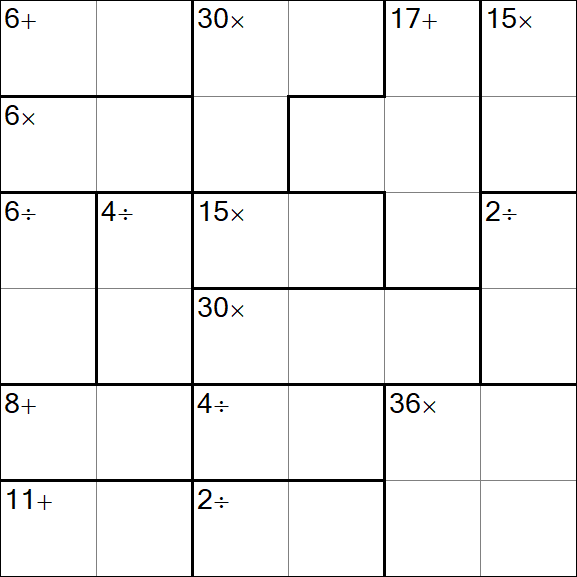 Calcudoku - Einfach