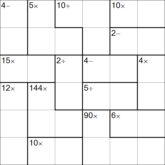 Calcudoku - Einfach