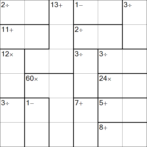 Calcudoku - Einfach