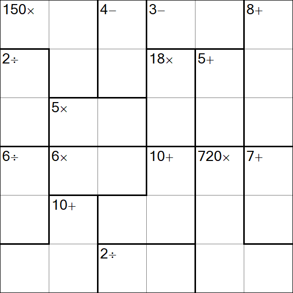 Calcudoku - Einfach