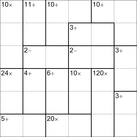 Calcudoku - Einfach