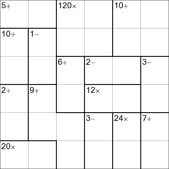 Calcudoku - Einfach