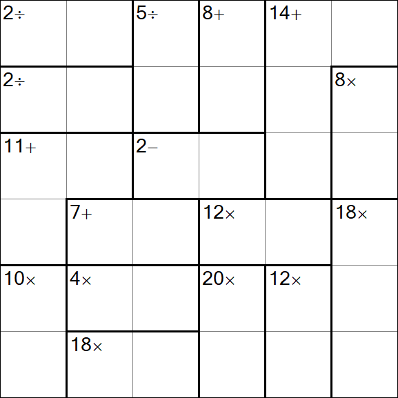 Calcudoku - Einfach