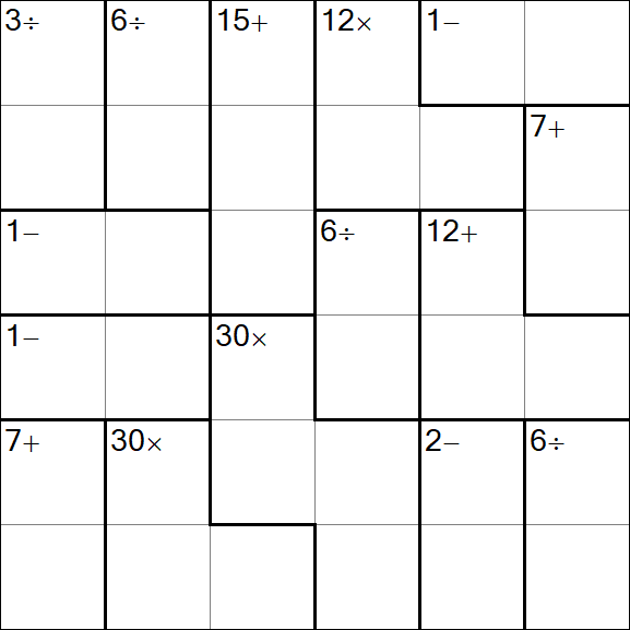 Calcudoku - Einfach