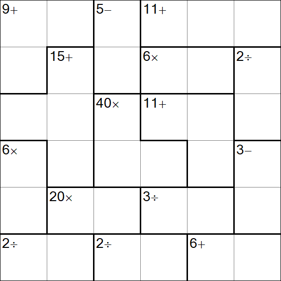 Calcudoku - Fácil