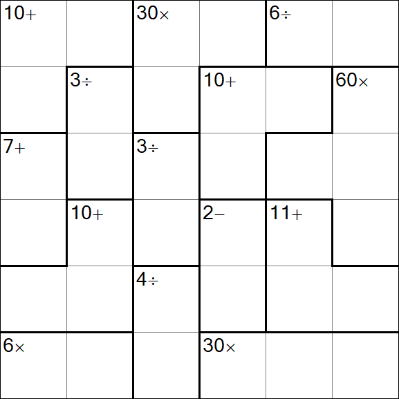 Calcudoku - Fácil