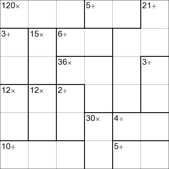 Calcudoku - Fácil