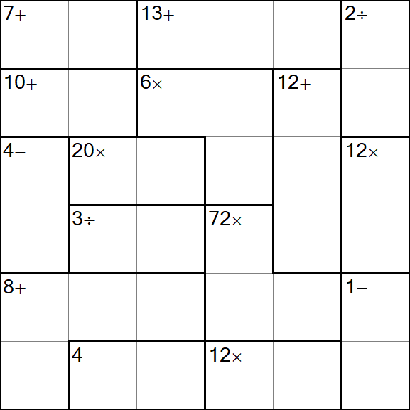 Calcudoku - Fácil