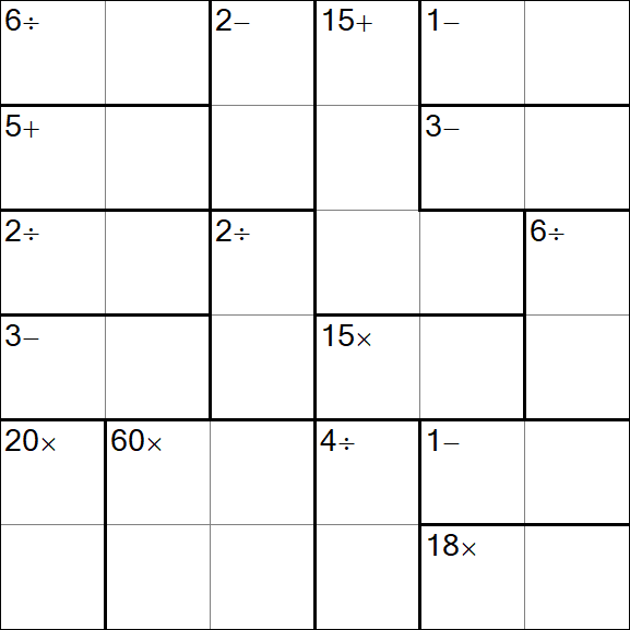 Calcudoku - Fácil