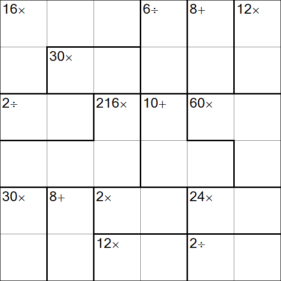 Calcudoku - Fácil