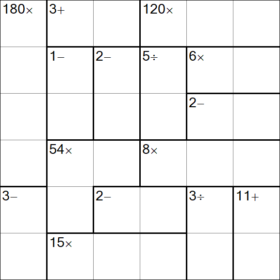 Calcudoku - Fácil