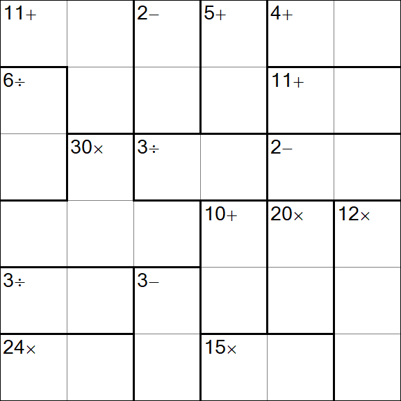Calcudoku - Fácil