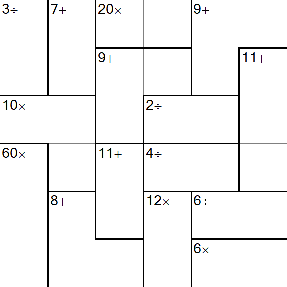 Calcudoku - Fácil