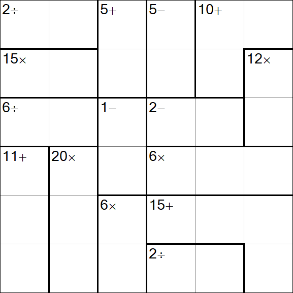 Calcudoku - Fácil